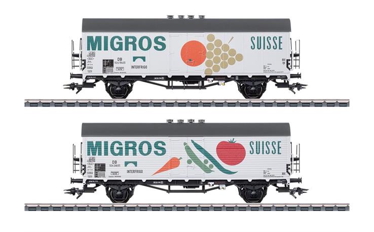 Märklin 046173 Kühlwagen-Set 2-tlg Migros DB, H0 AC