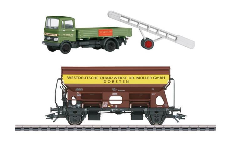 Märklin 046302 Schwenkdachwagen Tdgs „Westdeutsche Quarzwerke Dr. Müller“, H0