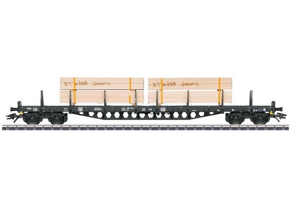 Märklin 047151 Rungenwagen Rs mit Schnittholz-Beladung DB AG, H0