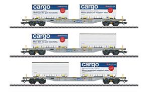 Märklin 047463 Containertragwagen-Set 3-tlg SBB Cargo, H0