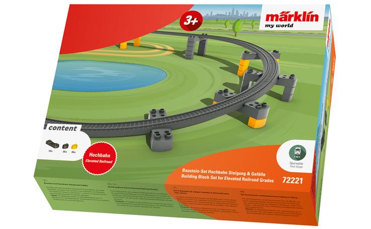 Märklin 072221 My World Baustein-Set Hochbahn Steigung & Gefälle, H0