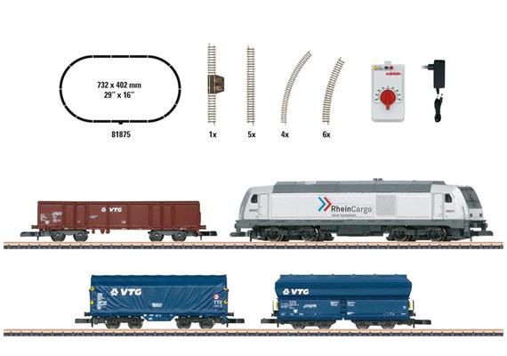 Märklin 081875 Startset "moderner Güterverkehr" mit Diesellok BR 285, Spur Z