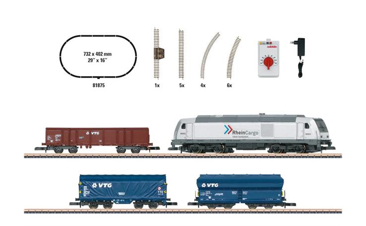 Märklin 081875 Startset "moderner Güterverkehr" mit Diesellok BR 285, Spur Z