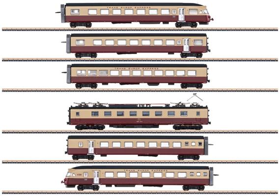 Märklin 088730 Schnelltriebwagenzug RAe TEE II 6-tlg SBB, Spur Z