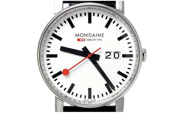 MONDAINE, EVO Gents Big Size, Big Date, Bahnhofsuhr, Large