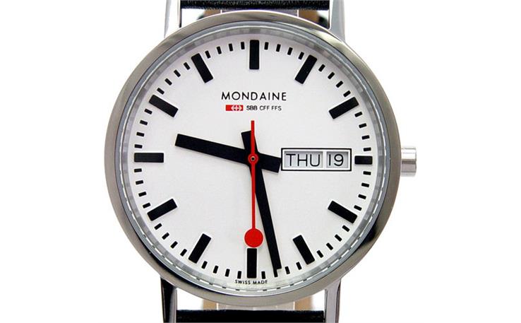 MONDAINE, New Classic Gents Day Date, Bahnhofsuhr