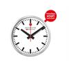 MONDAINE SMART WANDUHR STOP2GO, 25cm, Original Bahnhofswanduhr, weiss