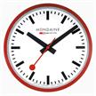 MONDAINE, Wall Clock 25cm, Original Bahnhofswanduhr, rot | Bild 2