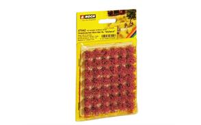 Noch 07042 Mini-Set XL Grasbüschel blühend rot veredelt, 42 Stück, 9 mm