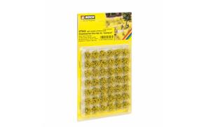 Noch 07043 Mini-Set XL Grasbüschel blühend gelb veredelt, 42 Stück, 9 mm