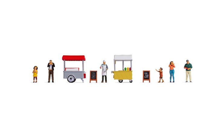 Noch 16229 Figuren-Themenwelt Eis und Hot Dog-Wagen
