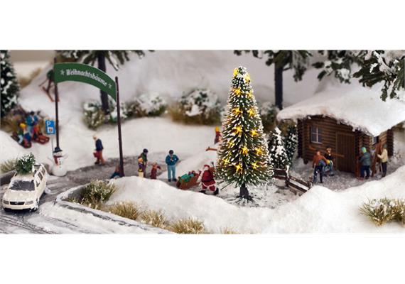 Noch 33910 Weisse Weihnacht, Christbaum beleuchtet mit Weihnachtsmann 1/160