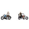 Noch 36906 Rocker auf Motorrädern, Set mit 2 Figuren und Zubehör