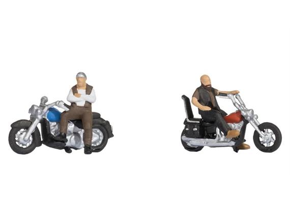 Noch 36906 Rocker auf Motorrädern, Set mit 2 Figuren und Zubehör