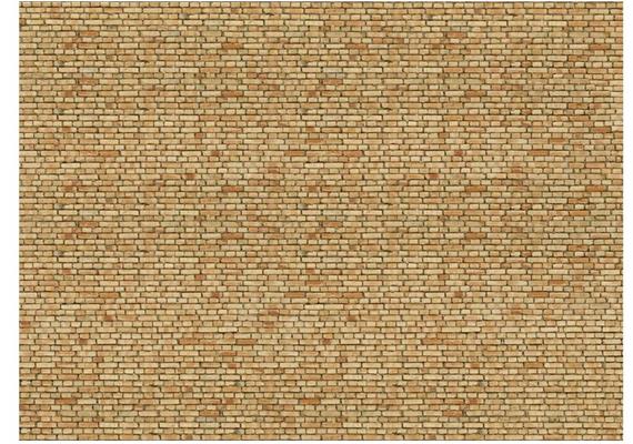 Noch 56613 3D-Kartonplatte “Klinker” gelb-bunt, 25 x 12,5 cm