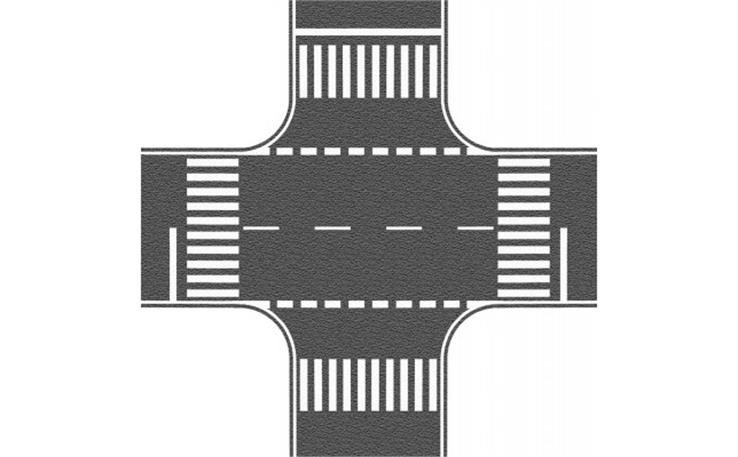 Noch 60712 Kreuzung Asphalt