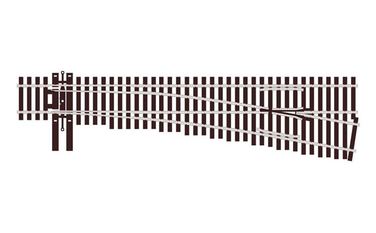 Peco SL-U8361 Unifrog-Weiche rechts, Länge: 223,5 mm