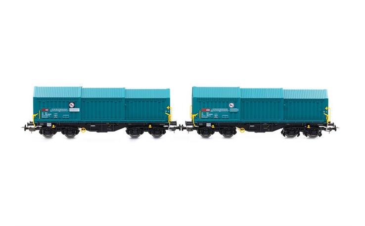 PIKO 28304 Teleskophaubenwagen-Set 2-tlg Shimmns SBB, H0