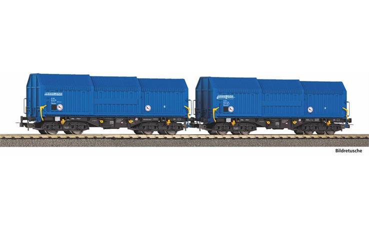 PIKO 28307 Teleskophaubenwagen-Set 2-tlg VTG, H0