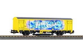 PIKO 54309 Schienenreinigungswagen gelb mit Graffiti SBB, H0