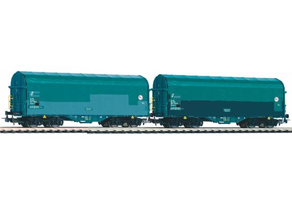 PIKO 58397 Schiebeplanenwagen Set 2-tlg Shimmns "MERCITALIA" FS , H0