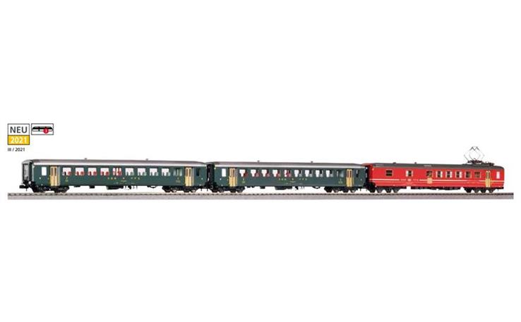 Piko 94397 EW I Personenwagenset 3-tlg 2 x B mit alter Schrift + WR Self -Service, Spur N