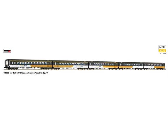 Piko 94399 EW I Personenwagen Set 5-tlg GoldenPass BLS, Spur N