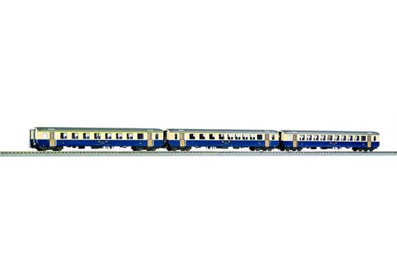 PIKO 96095 EW I Personenwagen Set 3-tlg mit Mittelschrift und Handgriffen BLS, H0 AC