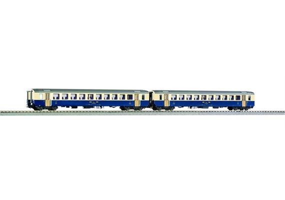 PIKO 96096 EW I Personenwagen Set 2-tlg mit Mittelschrift und Handgriffen BLS, H0 DC