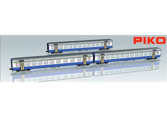 Piko 96788AC Personenwagen-Set 3-tlg. EW I AB, B BLS + B Wagen der BN, H0 AC