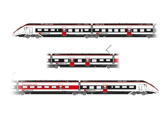 PIKO 97232 Triebzug RABe 501 011 Giruno Thurgau 5-tlg SBB, H0 DC