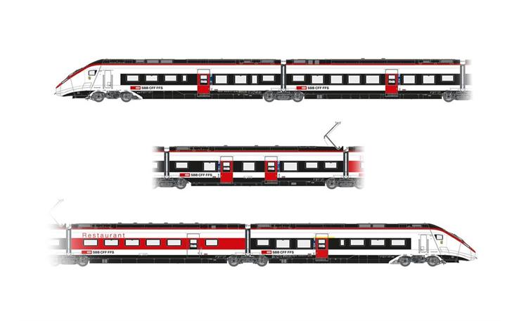 PIKO 97233 Triebzug RABe 501 011 Giruno Thurgau 5-tlg SBB, H0 DC Digital Sound