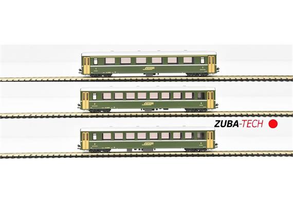 PIRATA PI9220 RhB Personenwagen-Set 3-tlg, Spur N