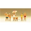 Preiser 10283 Familie Krause am Strand, Set mit 6 Figuren