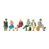 Preiser 10506 Sitzende Reisende, Set mit 6 Figuren und Zubehör