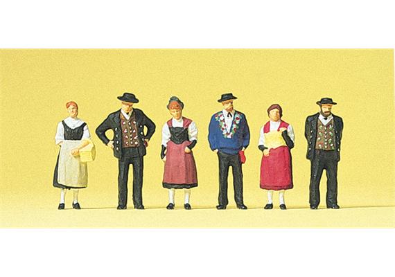 Preiser 10509 Urner Trachten, Set mit 6 Figuren