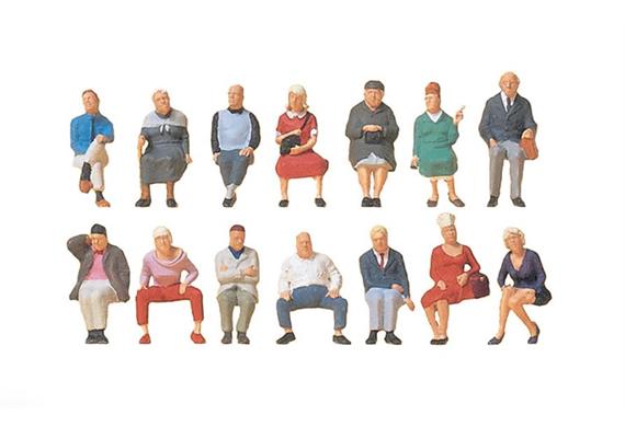 Preiser 10524 Sitzende Reisende. Set mit 12 Figuren