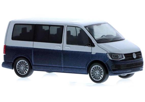 Rietze 11661 VW T6 Bus KR reflexsilber / starlight blue 1/87