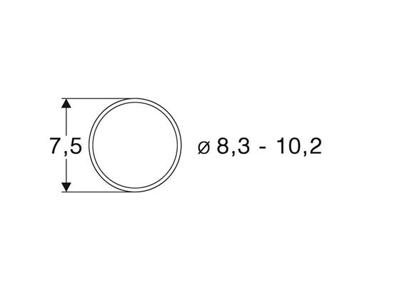 Roco 40068 Haftringsatz 8,3 bis 10,2mm, 10 Stk.