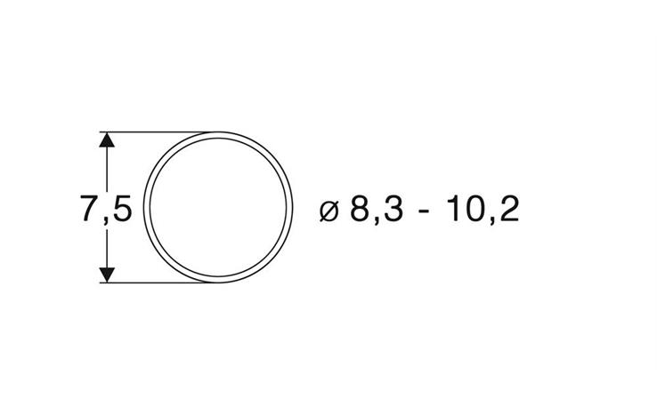 Roco 40068 Haftringsatz 8,3 bis 10,2mm, 10 Stk.