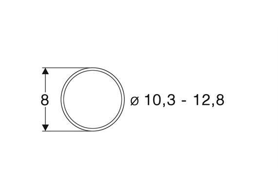 Roco 40069 Haftreifen, 10 Stk. 10,3–12,8 mm Durchmesser, 10 Stk.