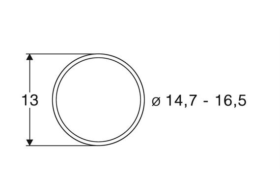 Roco 40071 Haftringsatz 14,7 bis 16,5 mm, 10 Stk.