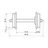 Roco 40177 DC Radsatz 10mm, 2 Stk.