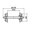 Roco 40194 DC-NEM-Normradsatz, 9mm, 2 Stk.