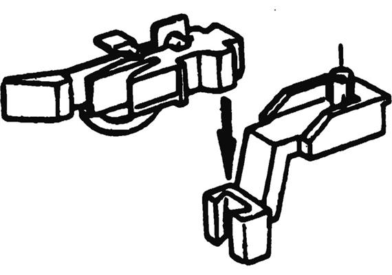 Roco 40281 Kurzkupplungsköpfe für Zapfenaufnahme. 2 Stk.