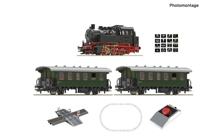 Roco 5100001 Analog-Startset: Dampflok BR80 + Personenwagen, H0 DC