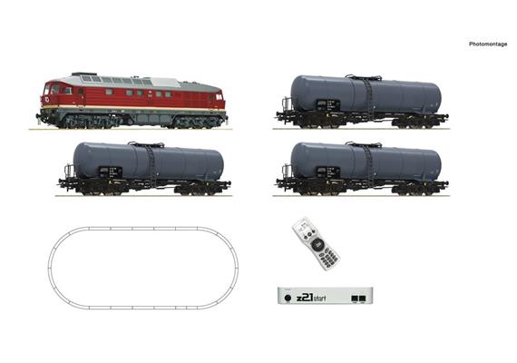 Roco 5110002 z21 start Digitalset: Diesellok BR 132 mit Kesselwagenzug DR, H0 DC Digital