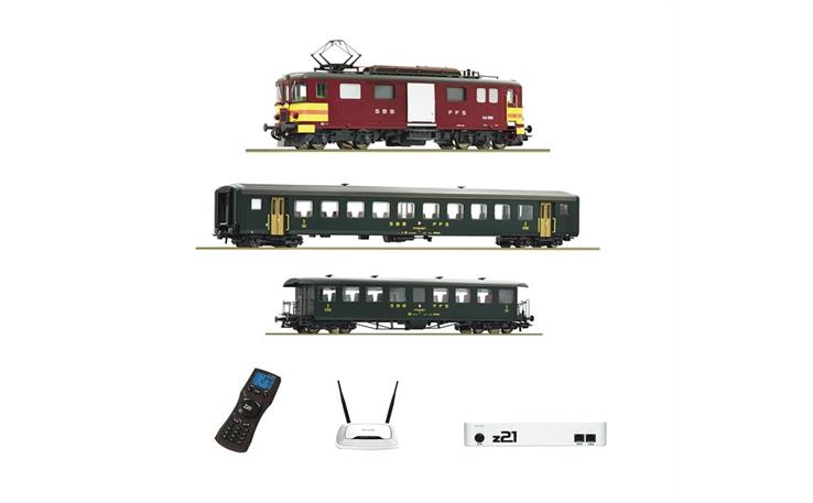 Roco 51338 z21 Startset mit De 4/4 und Personenzug, H0 DC Digital Sound