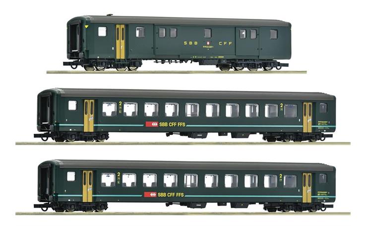 Roco 6200090 Personenwagen-Set EW II 3-tlg SBB, H0
