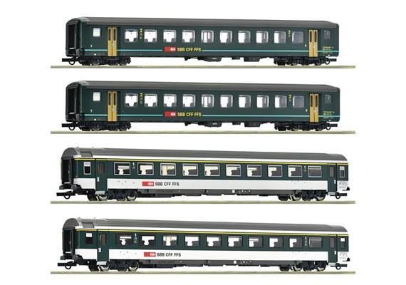 Roco 6200091 Personenwagen-Set 4-tlg EW II+IV SBB, H0